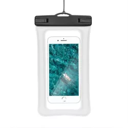   HUSĂ! - AIRBAG impermeabil pentru telefon mobil cu inchidere din plastic - alb crem