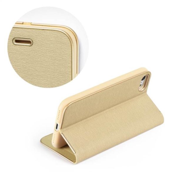 Forcell LUNA Husă tip carte Gold pentru SAMSUNG A51 aur