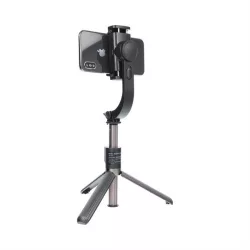   Combo selfie stick cu trepied și telecomandă bluetooth GIMBAL STABILIZER negru SSTR-L08