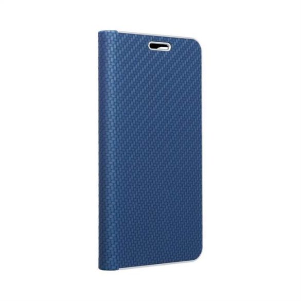 Forcell LUNA Husă tip carte Carbon pentru SAMSUNG Galaxy A41 albastru
