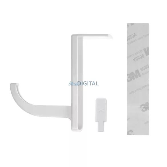 Suport pentru căști pentru monitor în alb