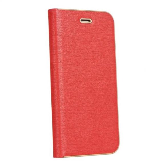Forcell LUNA Husă tip carte Gold pentru SAMSUNG Galaxy A12 roșu
