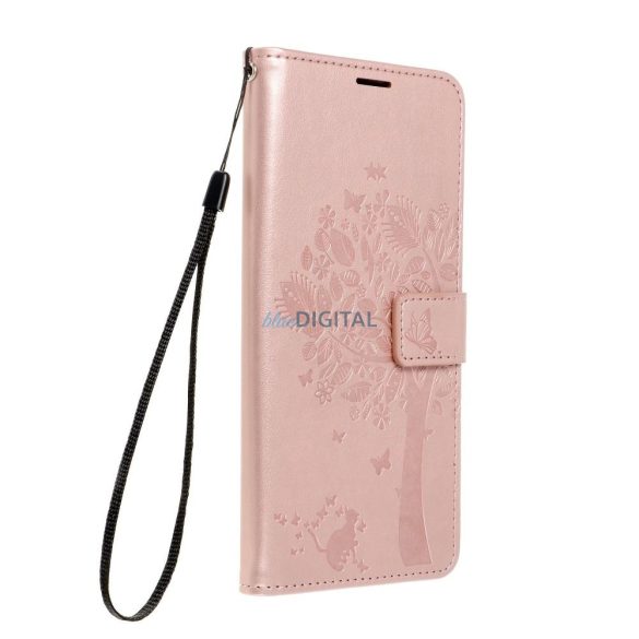 Carcase de carte MEZZO iPhone 12/12 Pro - aur roz "lemn"
