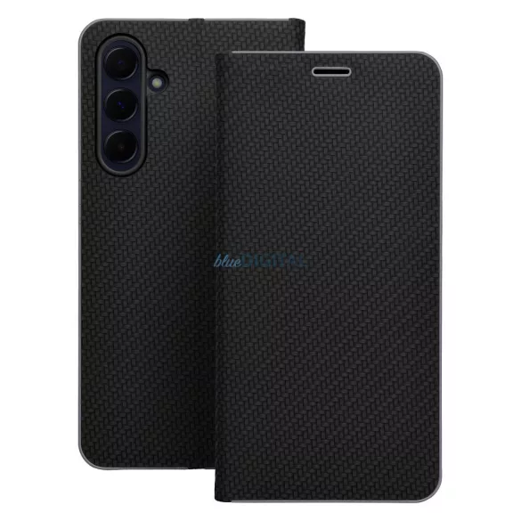 HUSĂ! - Forcell LUNA Husă tip carte Carbon pentru Xiaomi Redmi NOTE 10 5G / Poco M3 Pro / Poco M3 Pro 5G negru