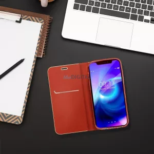 HUSĂ! - Forcell LUNA Book Gold pentru XIAOMI Redmi NOTE 10 5G / Poco M3 Pro / Poco M3 Pro 5G roșu