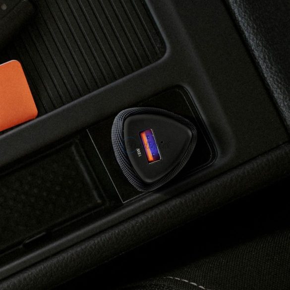 Încărcător auto FORCELL CARBON USB QC 3.0 18W CC50-2A negru (Total 18W)