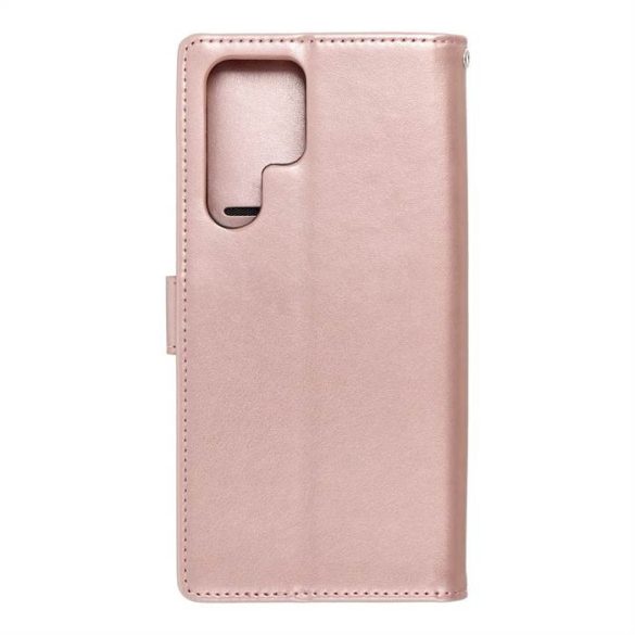 Forcell MEZZO Husă tip carte husă pentru SAMSUNG S22 Ultra copac aur roz