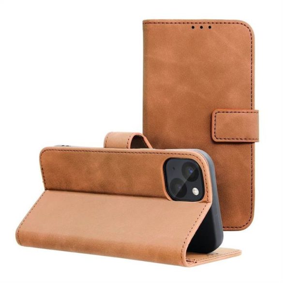 Husă Forcell TENDER Husă tip carte pentru IPHONE 13 maro