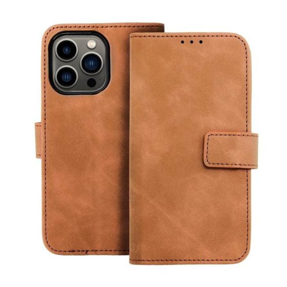 Husă Forcell TENDER Husă tip carte pentru IPHONE 13 maro