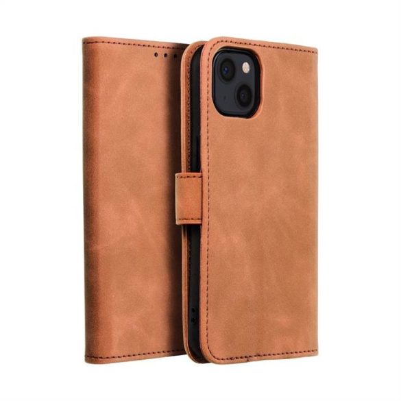 Husă Forcell TENDER Husă tip carte pentru IPHONE 13 maro