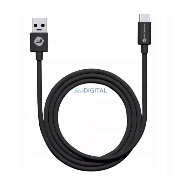 Cablu FORCELL USB la Tip C 2.0 2,1A C319 TUBE negru 1 metru