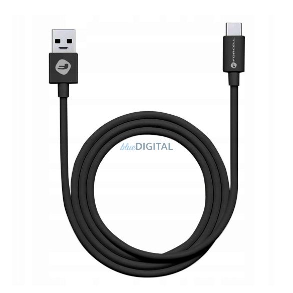 Cablu FORCELL USB la Tip C 2.0 2,1A C319 TUBE negru 1 metru