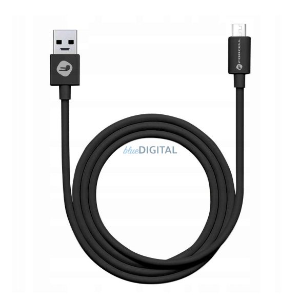 Cablu FORCELL USB la Micro 2,1A C321 TUBE negru 1 metru