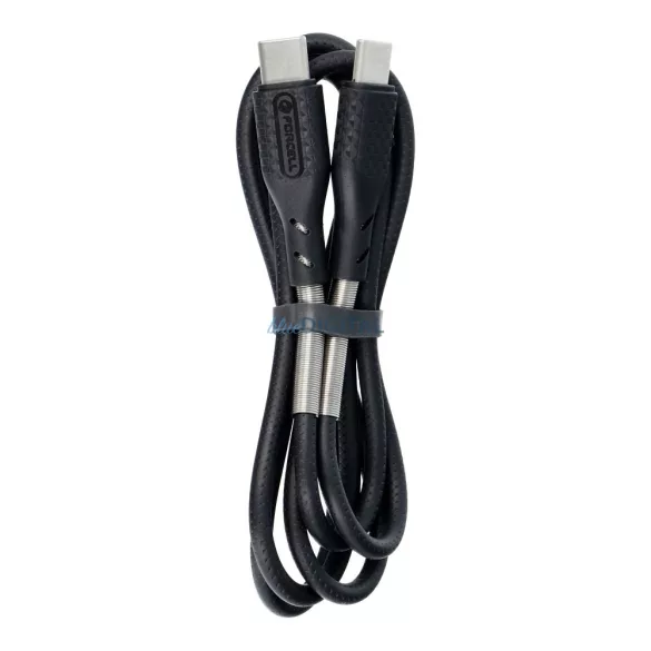 Cablu de carbon FORCELL Tip C la Typ C 3.0 QC Power Delivery PD60W CB-02C negru 1 metru