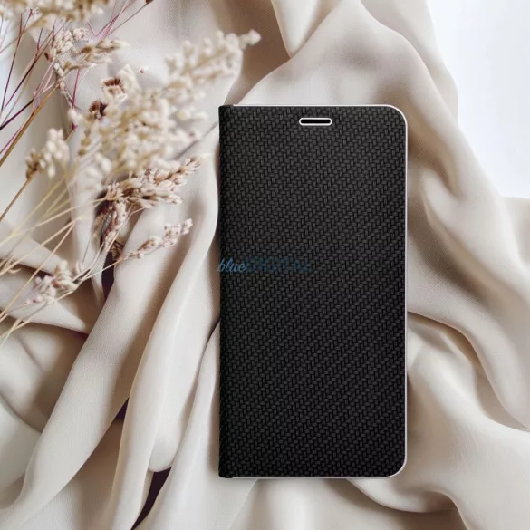 HUSĂ! - Forcell LUNA Husă tip carte Carbon pentru XIAOMI Redmi NOTE 11 / 11S negru