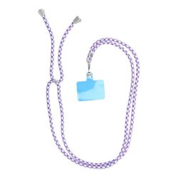   Pandantiv SWING pentru telefon / cu lungime reglabilă până la 82,5 cm / pe umăr sau pe gât - alb - violet