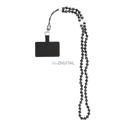   Pandantiv CRYSTAL DIAMOND pentru telefon / lungime 37 cm / pe gat - negru