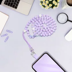   Pandantiv CRYSTAL DIAMOND pentru telefon / lungime 37 cm / pe gât - violet