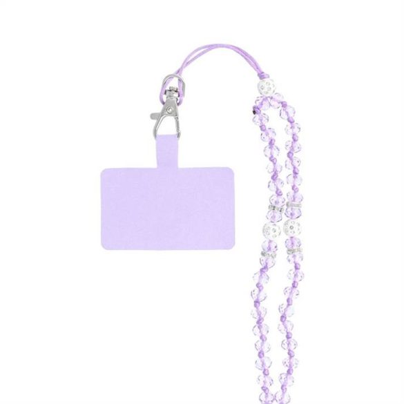 Pandantiv CRYSTAL DIAMOND pentru telefon / lungime 37 cm / pe gât - violet