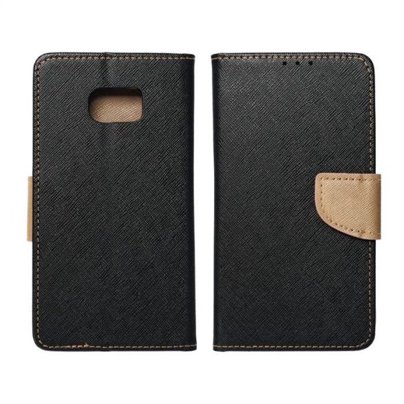 Husă Fancy Husă tip carte pentru XIAOMI Redmi 10a negru / auriu