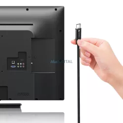   FORCELL cablu Tip C do Tip C QC4.0 5A/20V PD100W E-mark / 4K / Thunderbolt / 20Gbit/s C391 1m negru