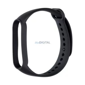 Curea din silicon pentru smartband Xiaomi Mi Band 5 / 6 / 7 negru (01)