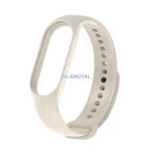 Curea de silicon pentru smartband Xiaomi Mi Band 5 / 6 / 7 nisip (11)