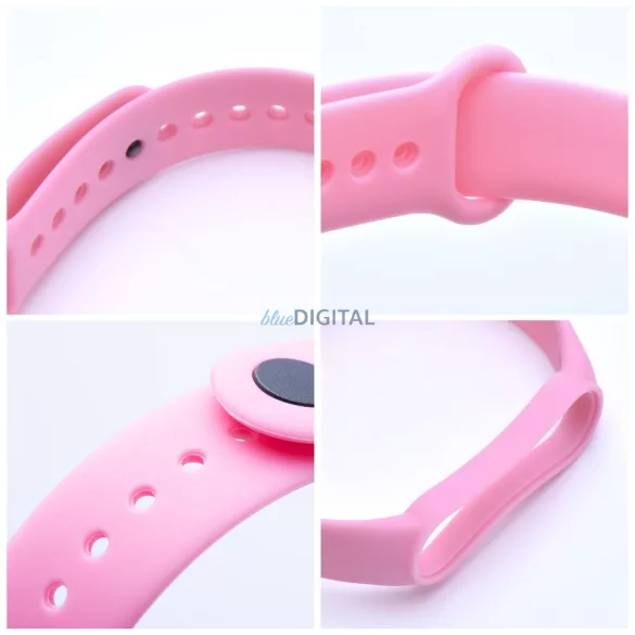 Curea din silicon pentru smartband Xiaomi Mi Band 5/6/7 roz (37)