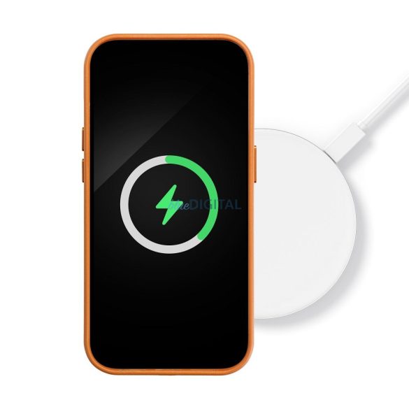 Husă din piele pentru IPHONE 14 PLUS portocaliu