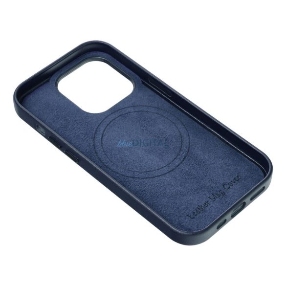 Carcasa din piele pentru IPHONE 12 PRO MAX albastru indigo