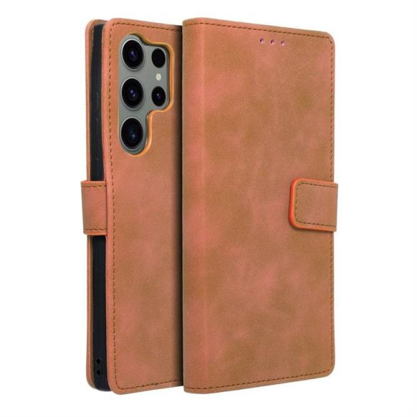 Husă Book TENDER pentru SAMSUNG Galaxy S23 Ultra maro