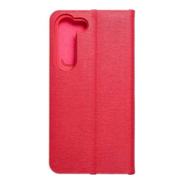 LUNA Book Gold pentru SAMSUNG S23 roșu