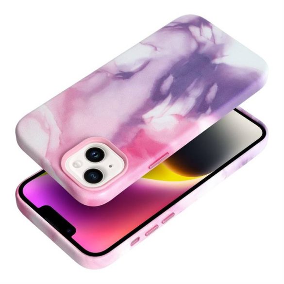 Husă din piele pentru stropire violet pentru IPHONE 14 PLUS