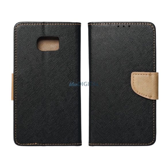 Husa Fancy Book pentru SAMSUNG A34 negru/auriu