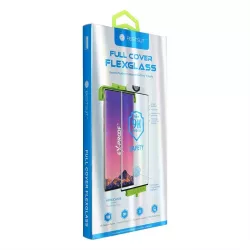   Bestsuit Sticlă hibridă flexibilă 5D pentru Samsung Galaxy S23 negru (îndoire la cald) - scanner de amprentă digitală funcțional