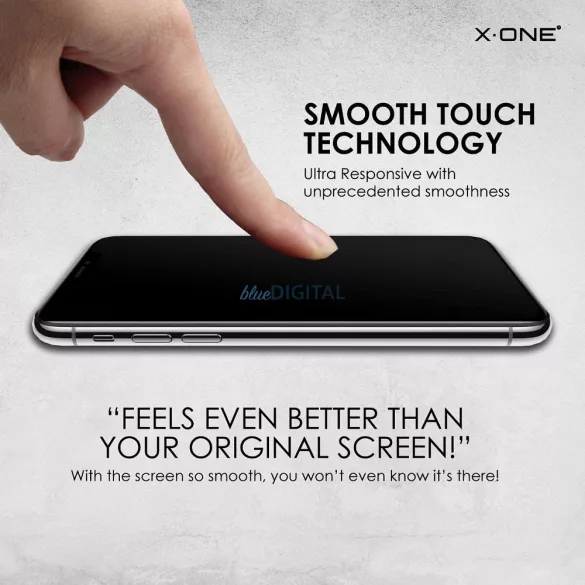 X-One Extra Strong 9H mată oleofobică din sticlă temperată cu finisaj negru iPhone 13 Pro Max/14 Plus