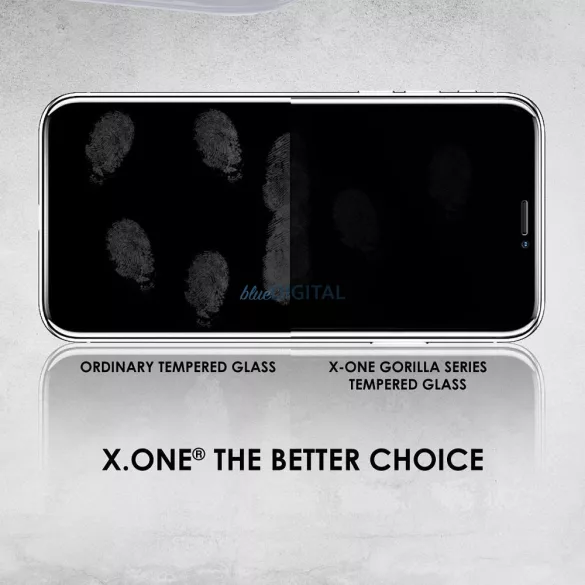 X-One Extra Strong 9H mată oleofobică din sticlă temperată cu finisaj negru iPhone 13 Pro Max/14 Plus