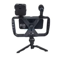   Combo selfie cu trepied pentru transmisie live cu bliț LED și micro și telecomandă TL-49T