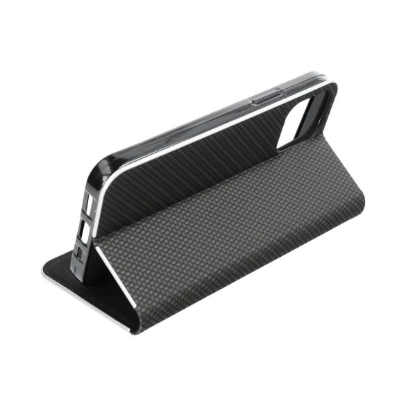 LUNA Husă tip carte Carbon pentru XIAOMI Redmi NOTE 12 PRO Plus 5G negru