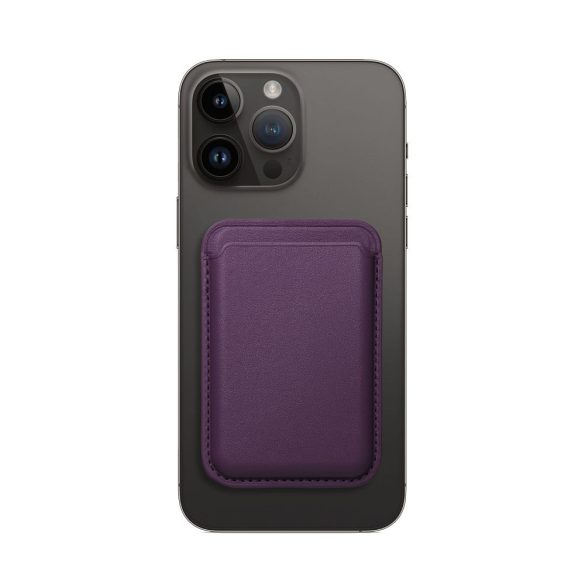 Portofel din piele violet închis