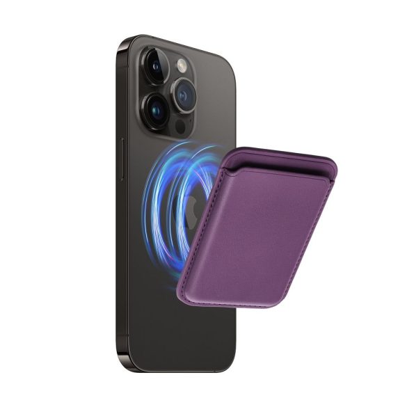 Portofel din piele violet închis