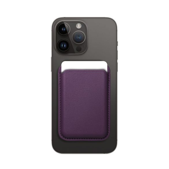 Portofel din piele violet închis