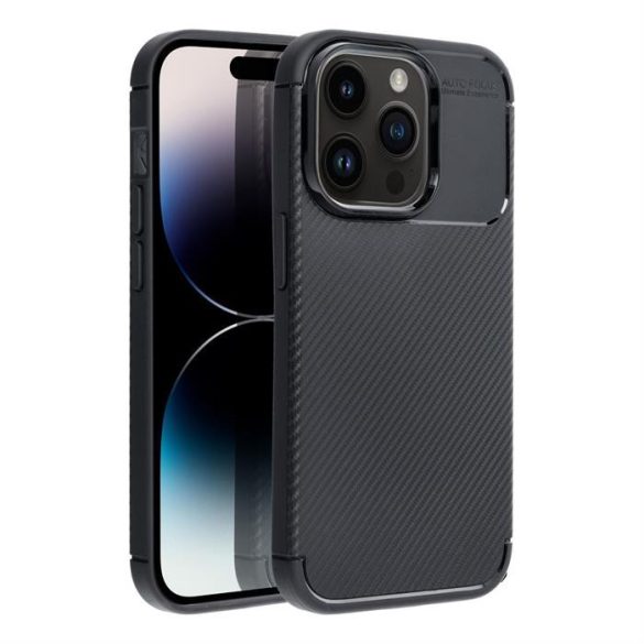 Husa CARBON PREMIUM pentru IPHONE 15 Plus neagra