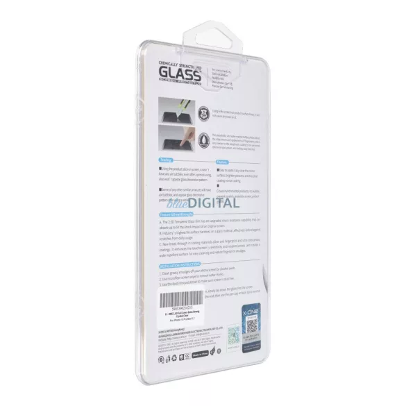 X-ONE Full Husă Extra Strong Crystal Clear - pentru iPhone 15 Pro Max Folie securizată 9H
