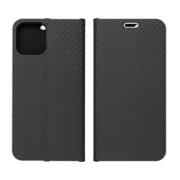 HUSĂ! - LUNA Book Carbon pentru IPHONE 15 negru