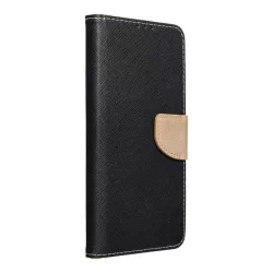 HUSĂ! - Husa Fancy Book pentru IPHONE 15 PRO neagra/aurie
