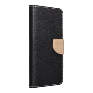 HUSĂ! - Husa Fancy Book pentru IPHONE 15 PRO neagra/aurie