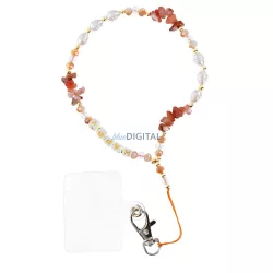   Pandantiv HAPPY pentru telefon / lungime cordon 44cm (22cm în buclă) / la îndemână - portocaliu
