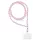 Pandantiv COLORAT pentru telefon / lungime cablu 120 cm (60 cm în buclă) / pe gât - roz deschis