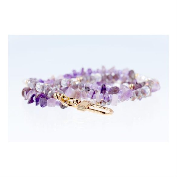 Pandantiv STONE pentru telefon / lungime cablu 82cm (41cm în buclă) / pe gât - violet